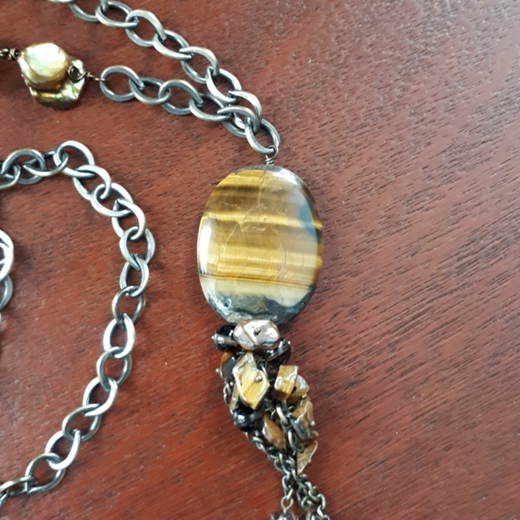 Tiger eye artizan one of a kind necklace - Picture 2 of 5